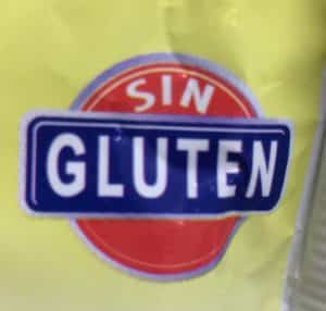 gluten free sign on food packaging