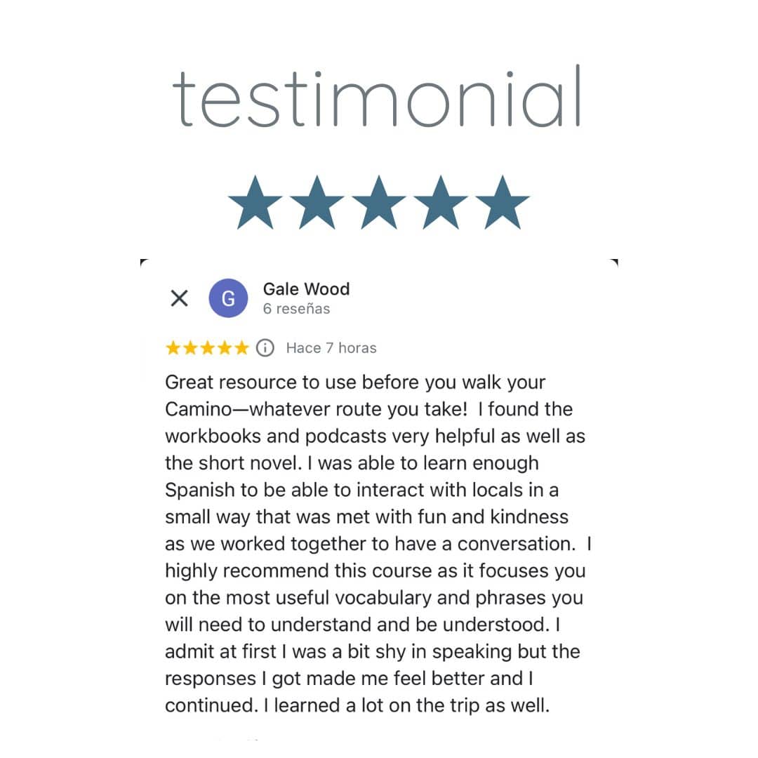 Testimonial for workbooks and podcast