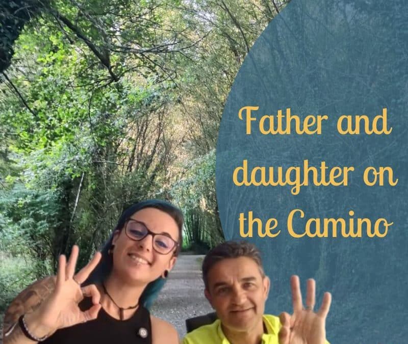 Father and daughter on the Camino